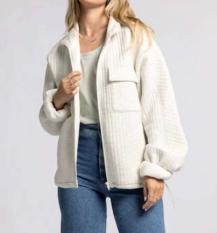 Sustainable Women's Clothes Zia Jacket In Ivory Heather