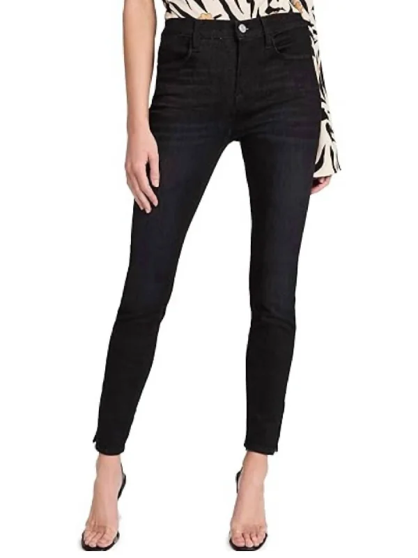 Women's Luxury Garments Le High Skinny Jeans In Black