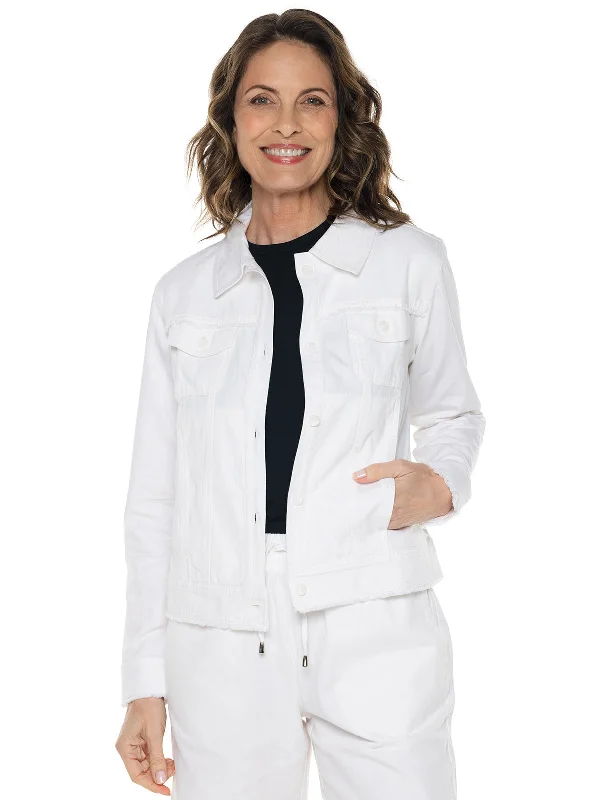 Vintage-Inspired Women's Clothes Women's Everglade Chambray Cropped Jacket | White Chambray