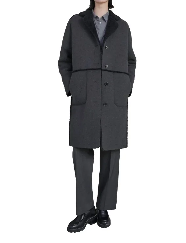 Women's Clothing For Work Rosemead Coat In Charcoal