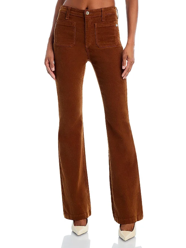 Women's Office Attire Anisten Womens Corduroy High Rise Bootcut Jeans