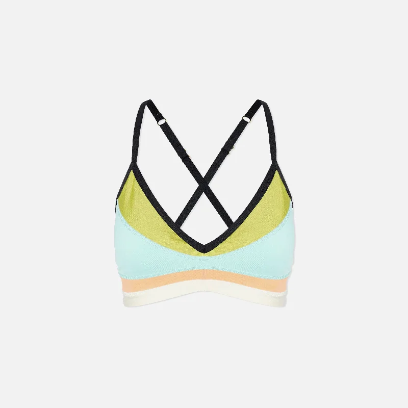 Women's Evening Attire P.E Nation Overland Sports Bra - Aqua