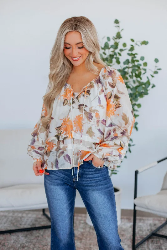 Women's Vacation Attire Ivana Floral Top