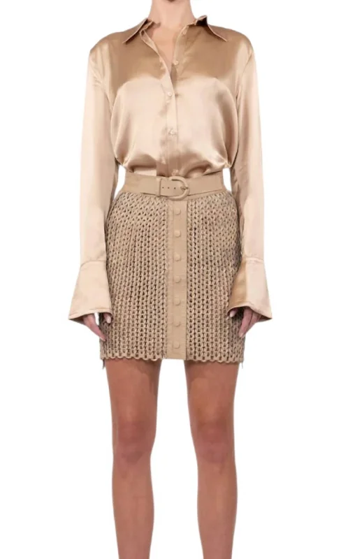 Women's Relaxed Outfit Kaiden Skirt In Sand