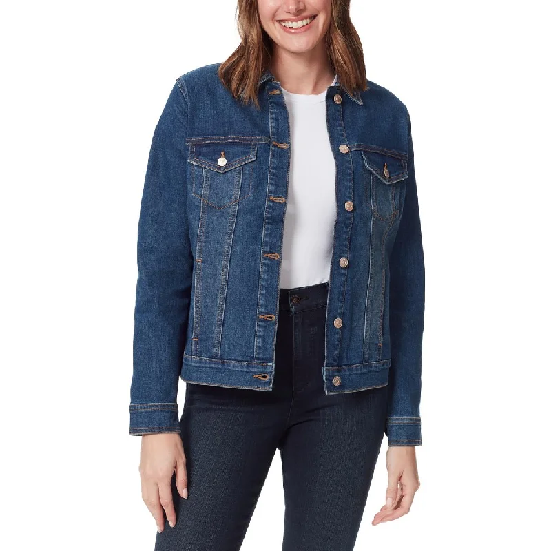 Luxury Women's Clothes Womens Solid Outerwear Denim Jacket