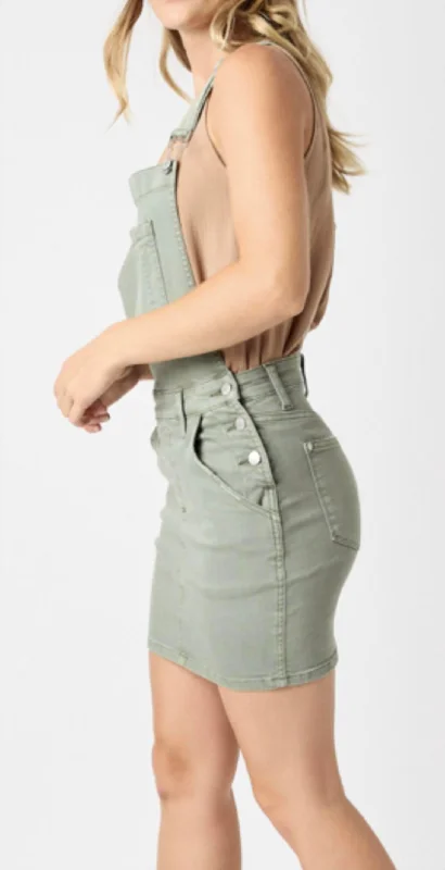 Women's Formal Apparel Overalls Skirt In Sage