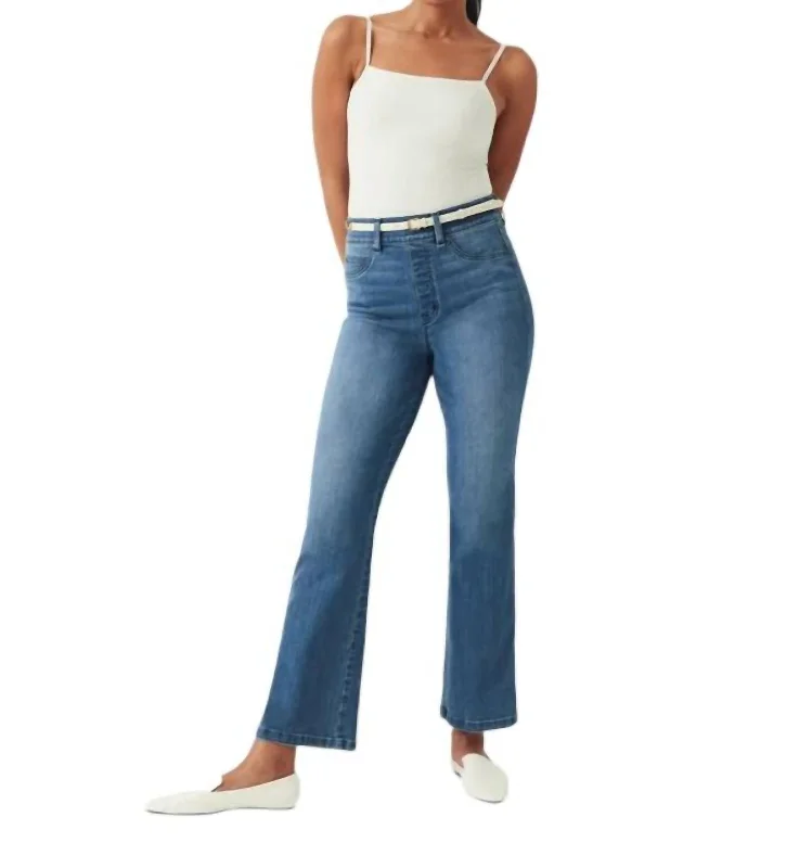 Women's Comfy Attire For Lounging Kick Flare Jeans In Vintage Indigo