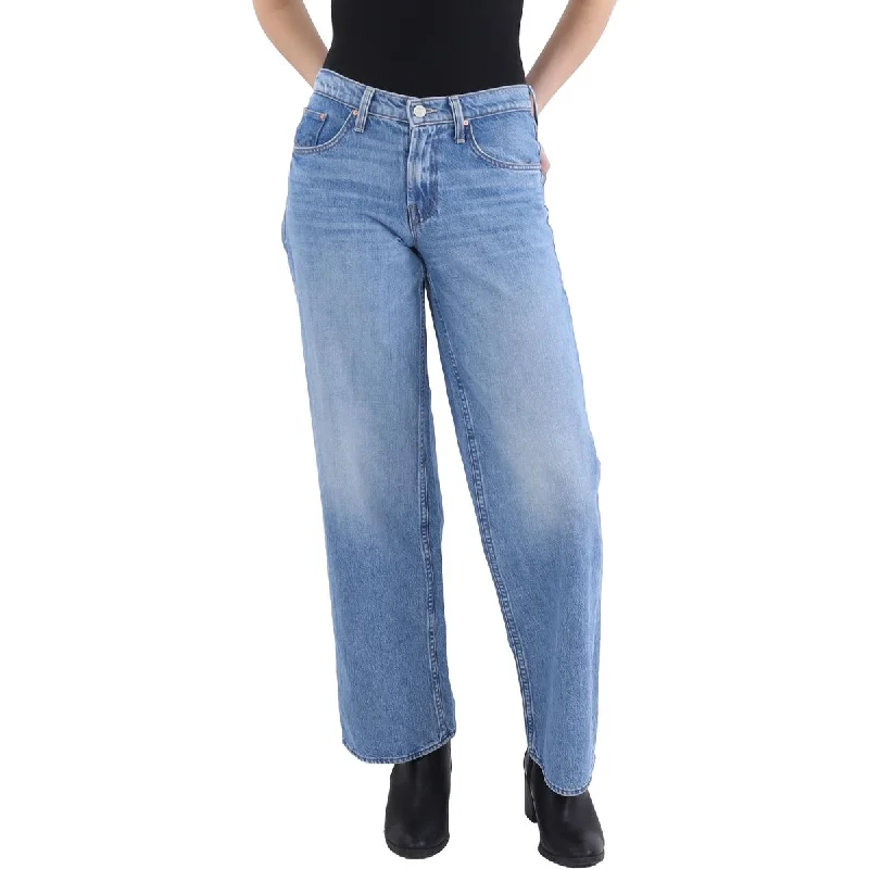 Women's Professional Apparel Love Line Womens Denim High-Rise Straight Leg Jeans