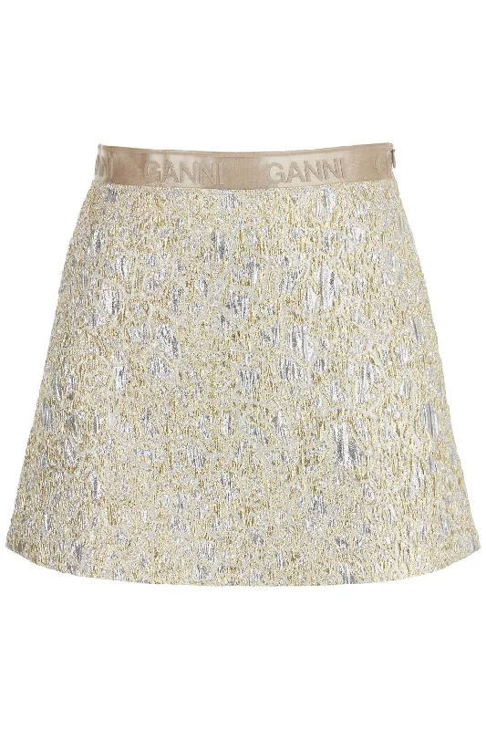 Women's Clothing Ganni Women's Metallic Cloquã Mini Skirt