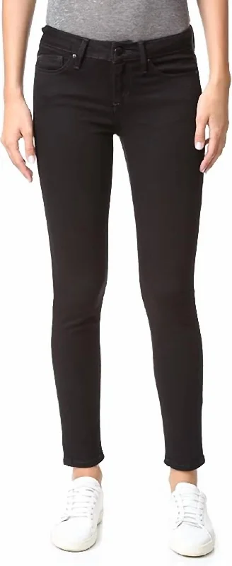 Women's Evening Wear Attire The Vixen Sassy Straight Ankle Stretch Denim Skinny Jeans In Reagan Black