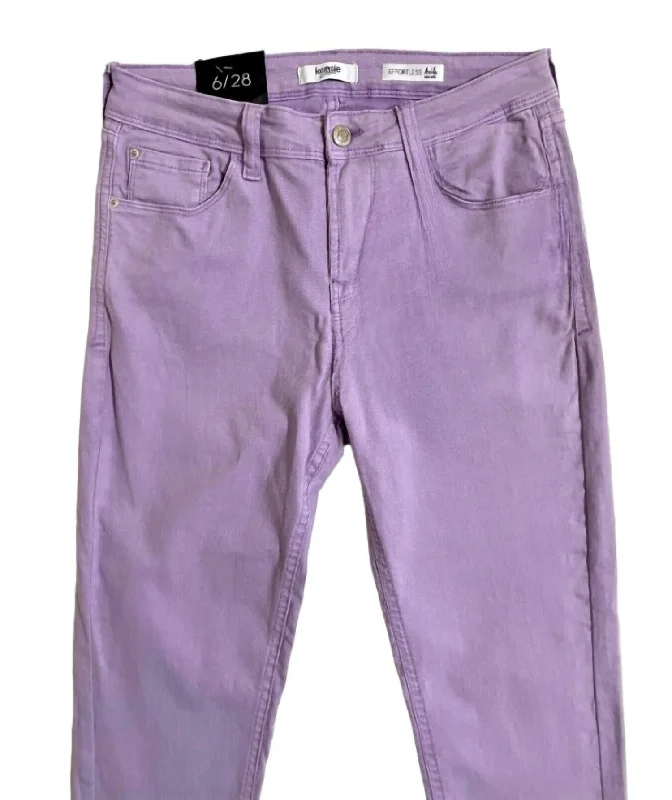 Women's Effortless Casual Outfit Women's Denim Effortless Ankle Mid Rise Skinny Jeans In Purple