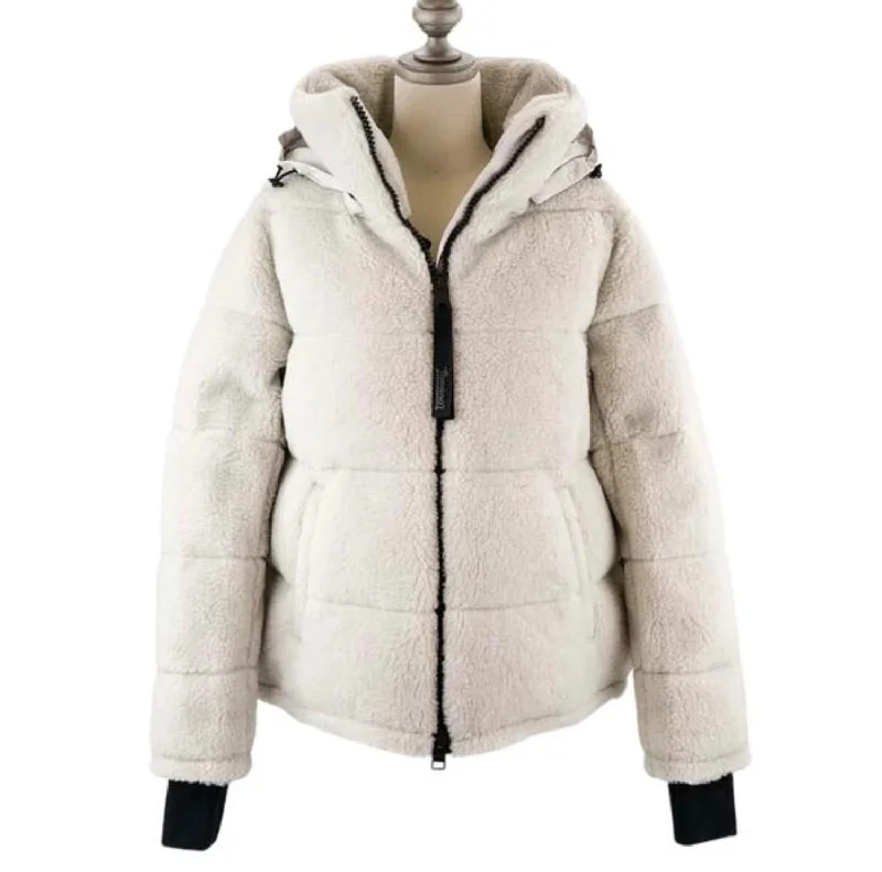 Women's Trendy Casual Clothes The Sherpa Down Jacket In Cream