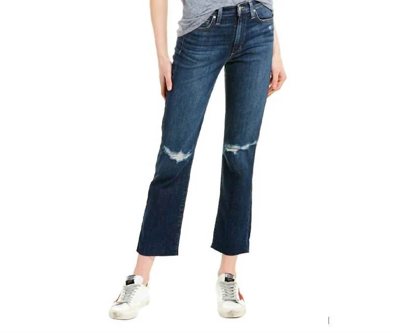 Women's Classic Outfit San Francisco High Rise Crop Raw Hem Ankle Jeans In Blue