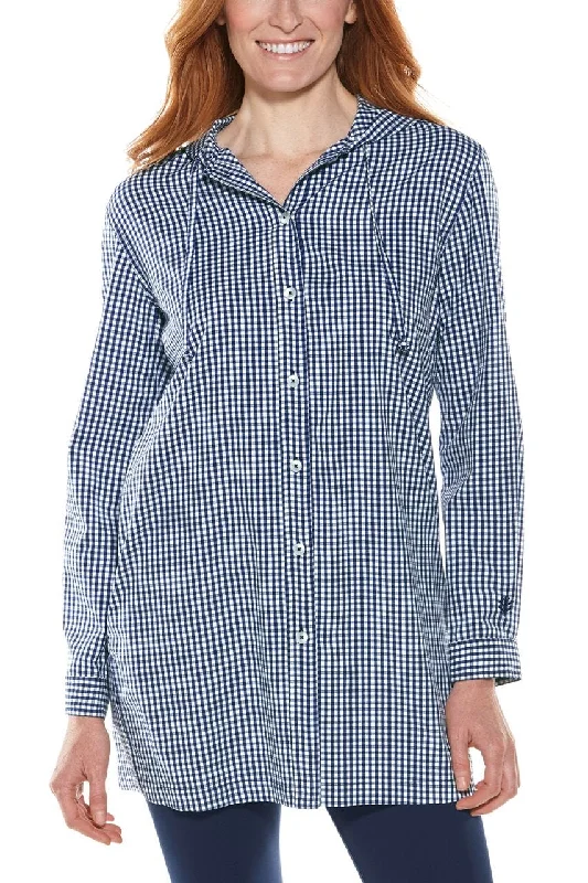 Women's Casual Wear Clothing Women's Iztapa Beach Shirt | Navy Gingham