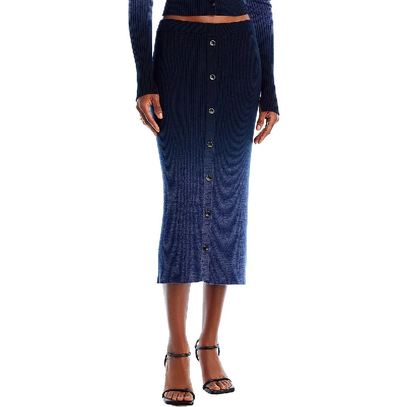 Women's Transitional Clothes Womens Gradient Marled Midi Skirt