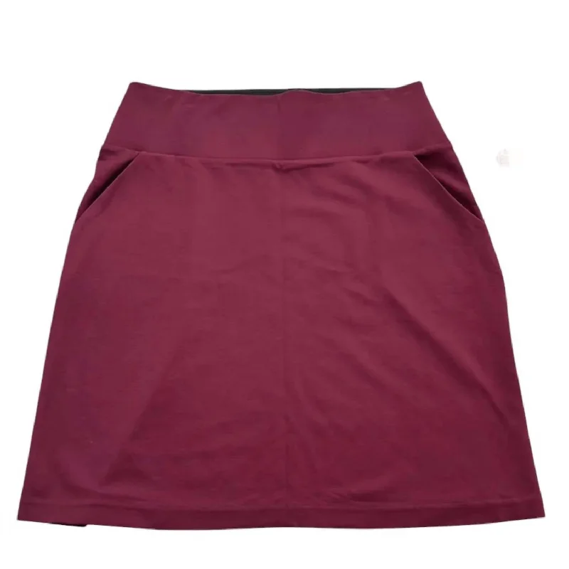 Women's Athletic Clothes Women's Stretch Pencil Skirt In Burgundy