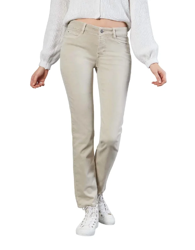 Women's Luxury Attire Dream Straight Leg Jean In Beige