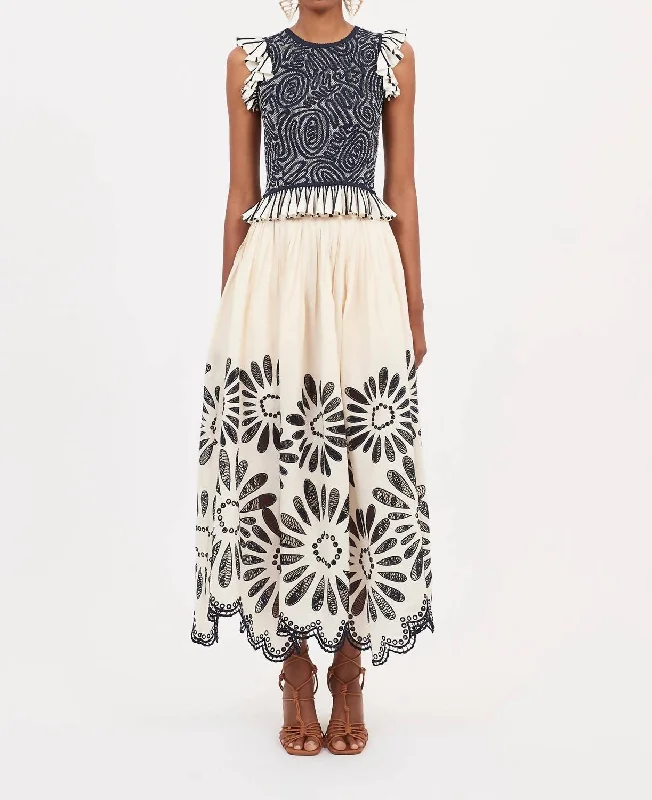 Women's High-Fashion Apparel Annisa Skirt In Porcelain