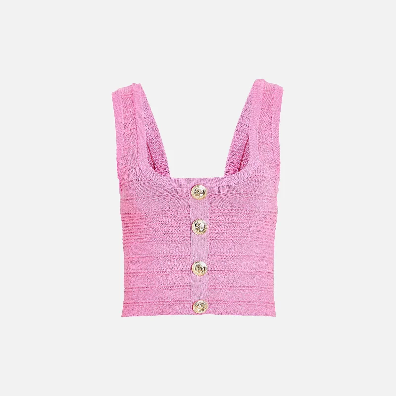 Women's High-Fashion Attire Retrofete Nella Top - Metallic Candy Pink