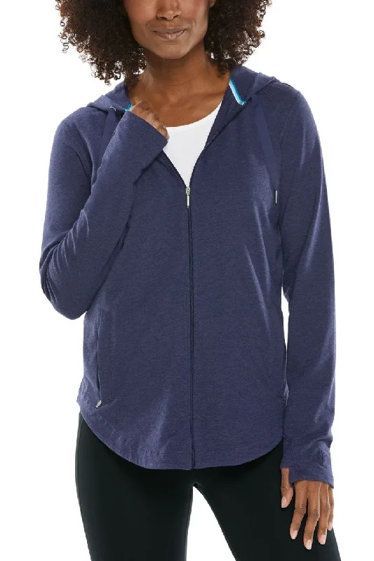 Affordable Fashion Clothing For Women Women's LumaLeo Zip-Up Hoodie | Navy