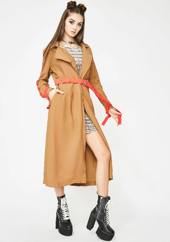 Women's Occasion Wear Clothes Spy Girl Trench Coat