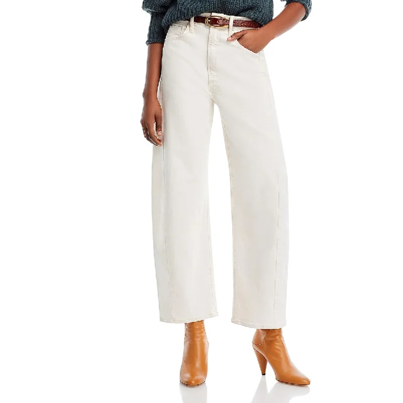 Vintage-Inspired Women's Apparel Womens High Rise Solid Straight Leg Jeans