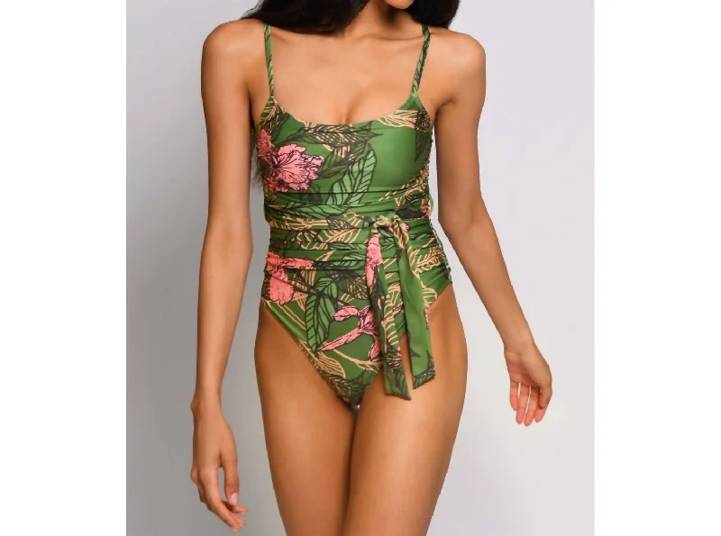 Women's Clothes Zenna One Piece In Green Floral