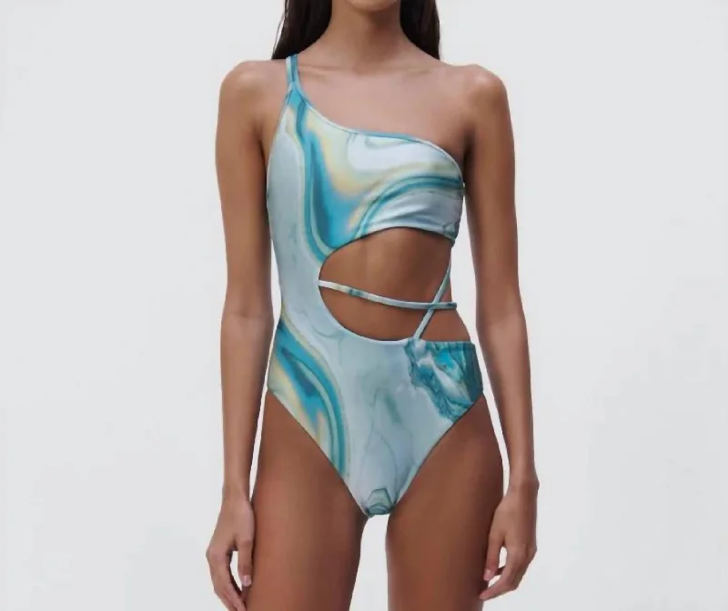 Women's Clothing With Trendy Designs Storm One Piece Swimwear In Mable Print