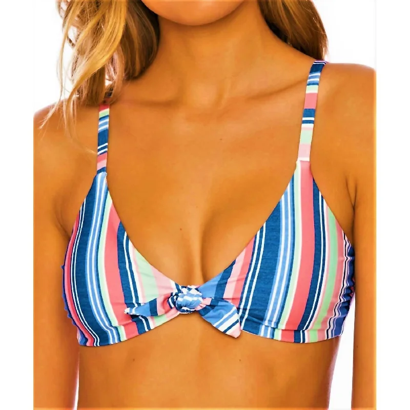 Women's Everyday Garments Crop Bikini Top In Holding Pattern Multi