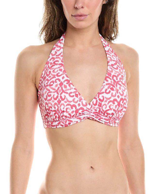 Women's Trendy Apparel Tommy Bahama Scrolls Underwire Twist Front Halter Bikini Top