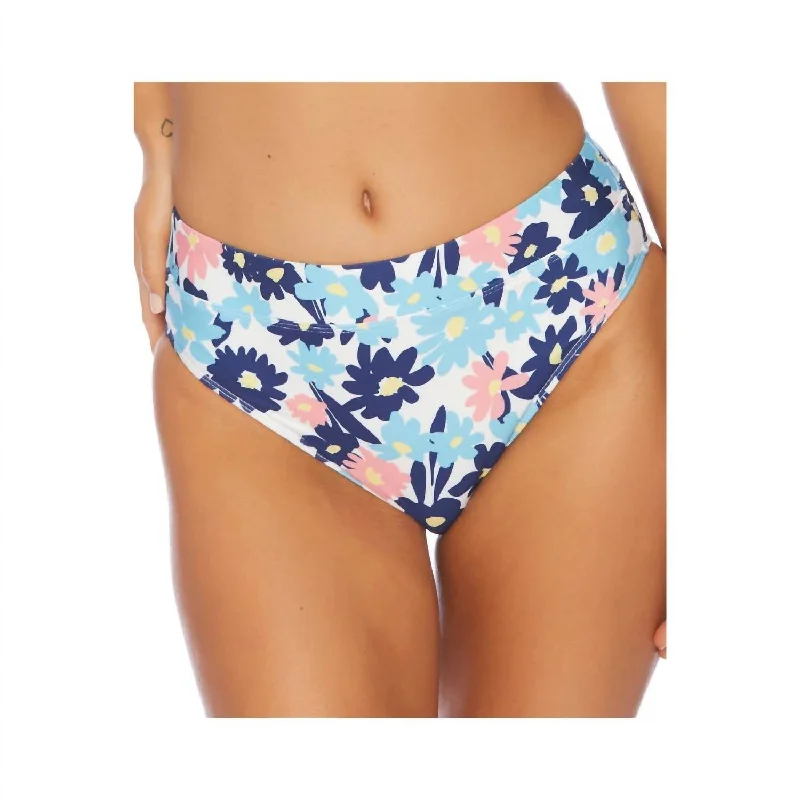 Stylish Women's Outerwear Apparel High Leg Bikini Bottom In Room To Bloom Multi