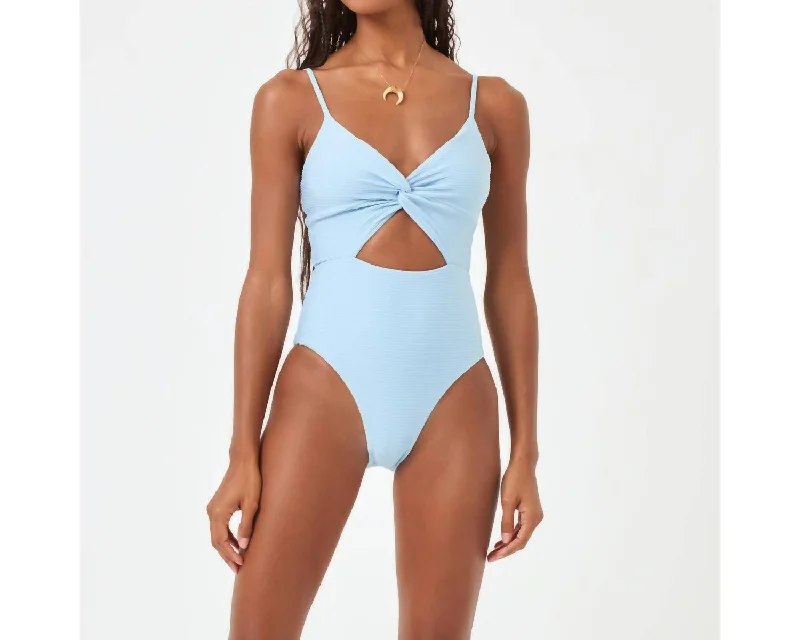 Women's Sporty Clothes Solid Kyslee Classic One Piece In Sky Blue