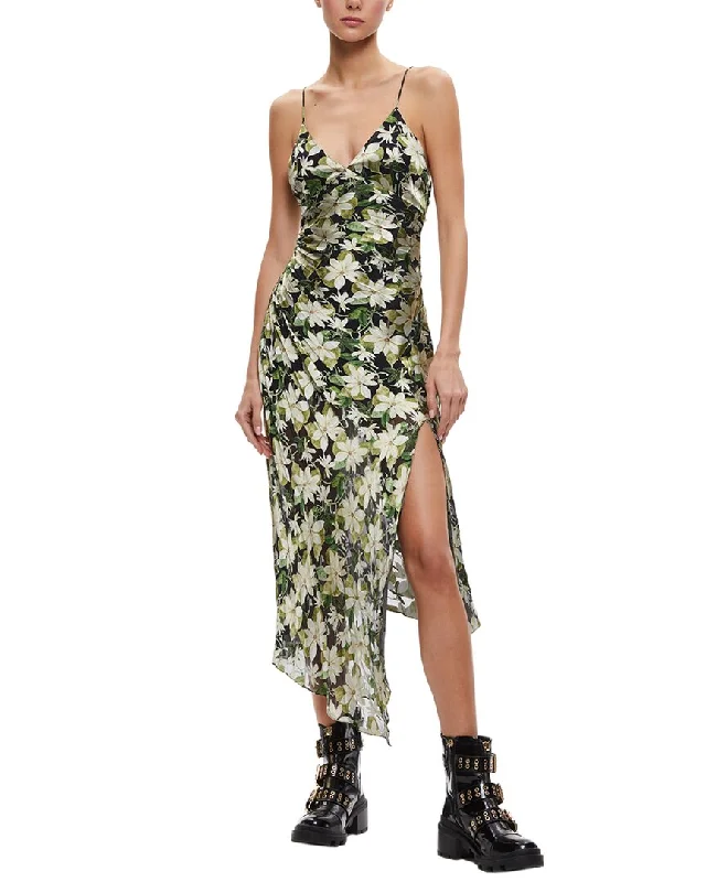 Women's Contemporary Clothing alice + olivia Shawna Silk-Blend Slip Dress