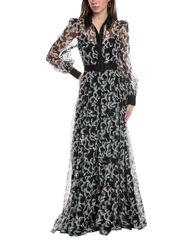 Timeless Women's Clothes Badgley Mischka Cloud Print Gown