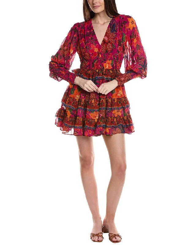 Women's Elegant Formal Outfit FARM Rio Tropical Tapestry Mini Dress