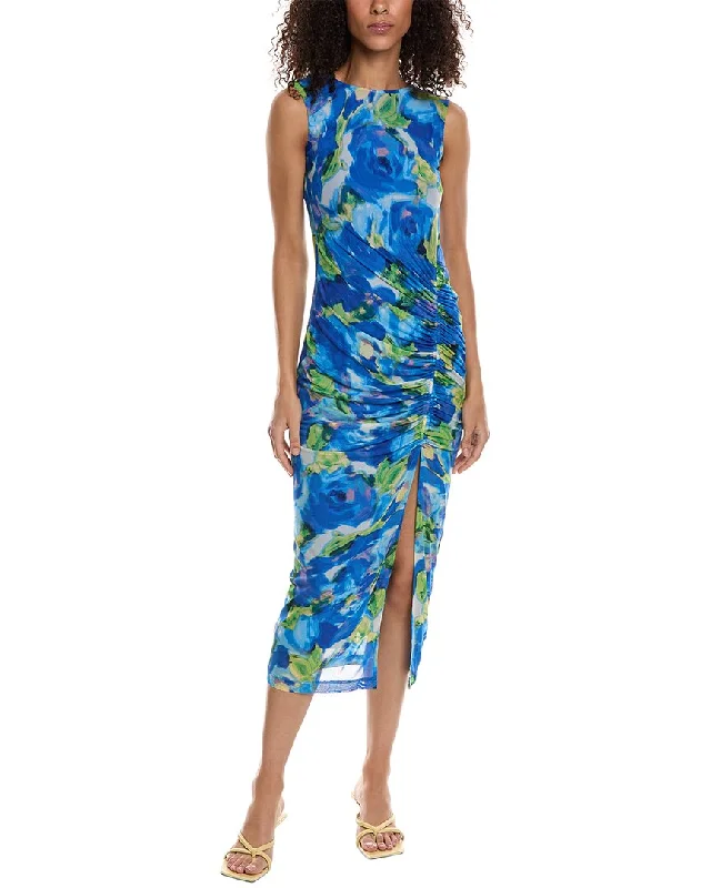 Women's Plus-Size Attire Taylor Printed Mesh Maxi Dress