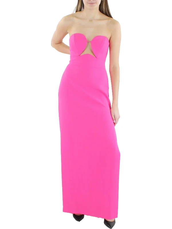 Women's Elegant Formal Outfit Womens Cut-Out Strapless Evening Dress