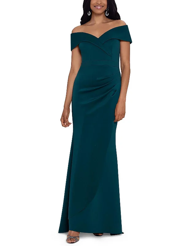 Women's Seasonal Garments Womens Off-The-Shoulder Long Evening Dress