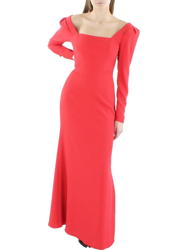 Women's Classic Outfit Womens Square Neck Open Back Evening Dress