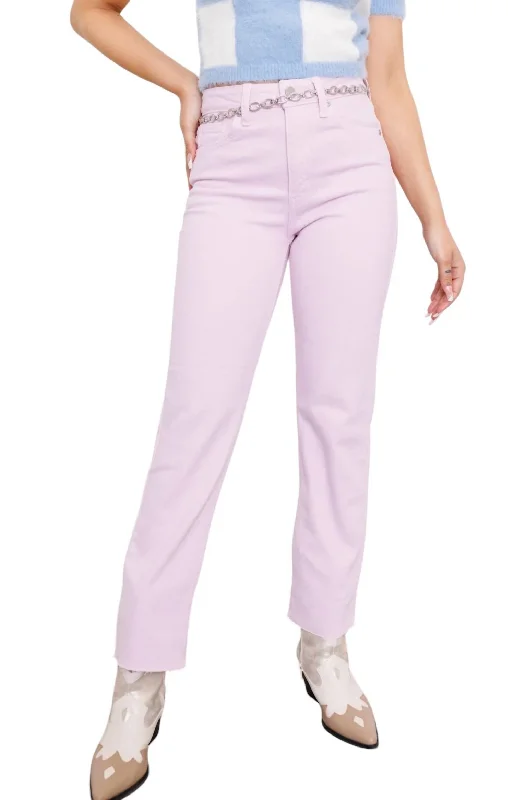 Women's Functional Outdoor Garments Cut-Off Cropped Straight Leg Jean In Lavender