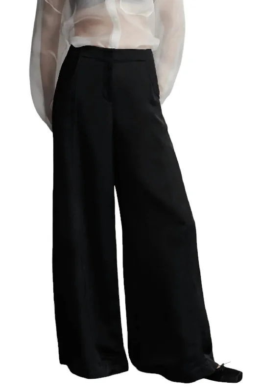 Women's Evening Wear Attire Demie Wide Leg Pants In Black