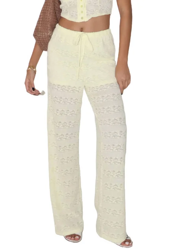 Women's Plus-Size Clothes I Love Lemon Lace Pants In Ivory