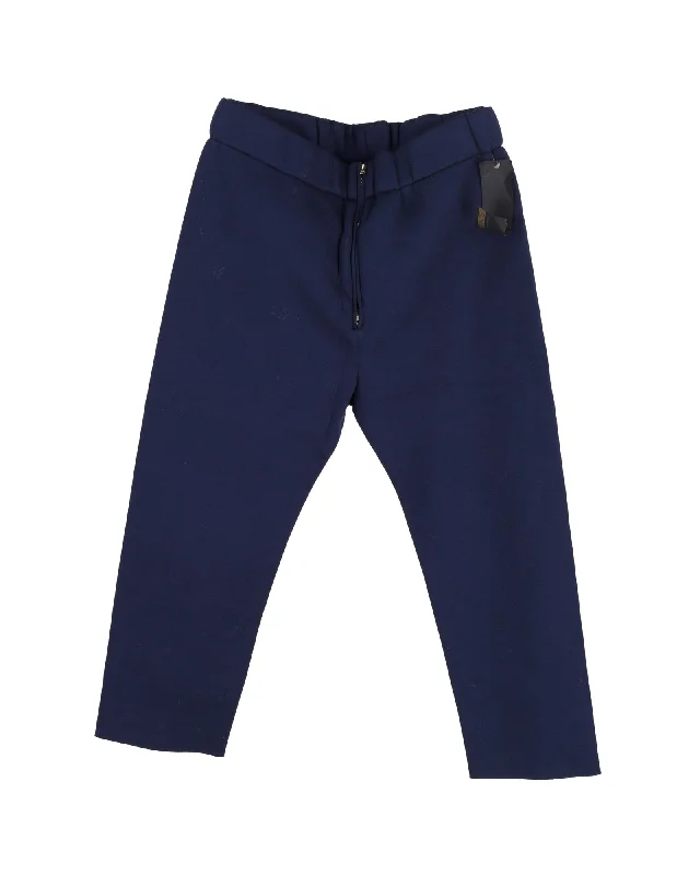 Tailored Clothing For Women Marni Elasticated Zip Trousers in Blue Viscose