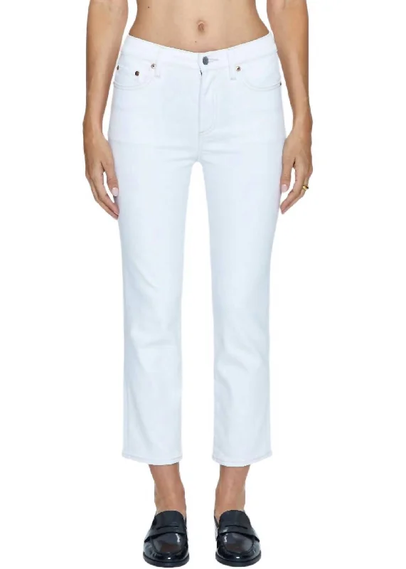 Women's Seasonal Garments Monroe Crop Jeans In Le Blanc