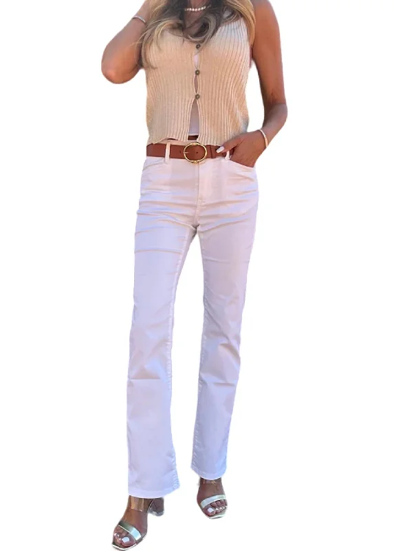 Women's Luxury Garments Novel Pants In White Check