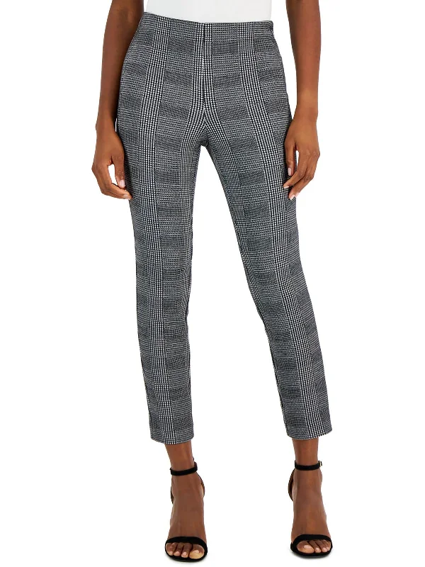 Women's Loungewear Clothes Petites Womens Printed Slim Fit Ankle Pants