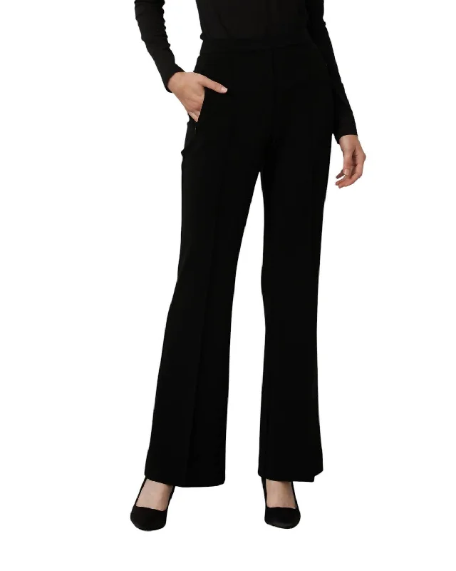 Women's Seasonal Garments Pintuck Flared Pants In Black