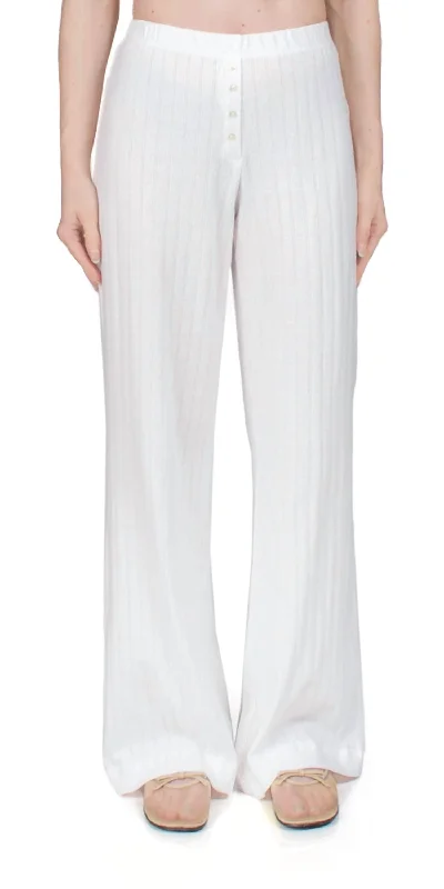 Comfortable Garments For Women Pointelle Boxer Pants In White