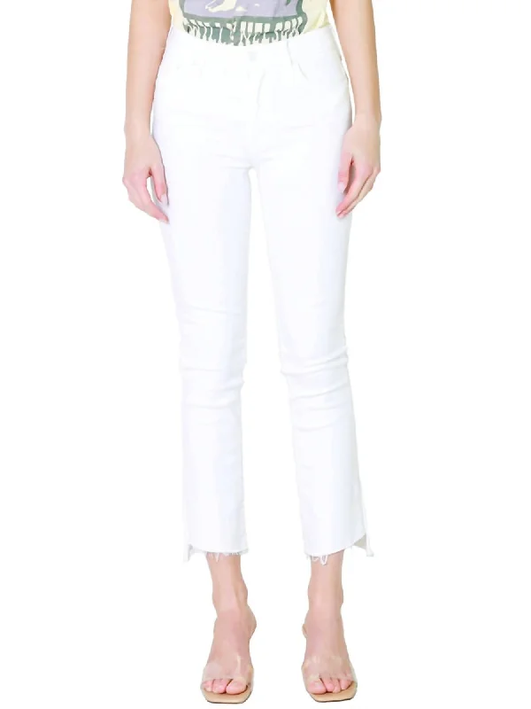 Women's Holiday Attire The Insider Crop Step Fray Pants In Fairest Of Them All